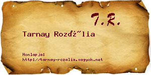 Tarnay Rozália névjegykártya