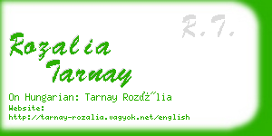 rozalia tarnay business card